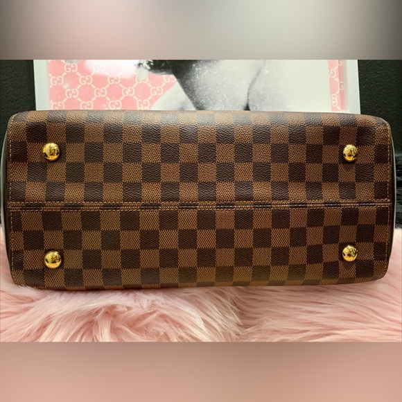 LUIS VUITTON RIVOLI DAMIER EBENE MM TOTE HANDBAG AUTHENTIC PRE-OWNED - Picture 3 of 6